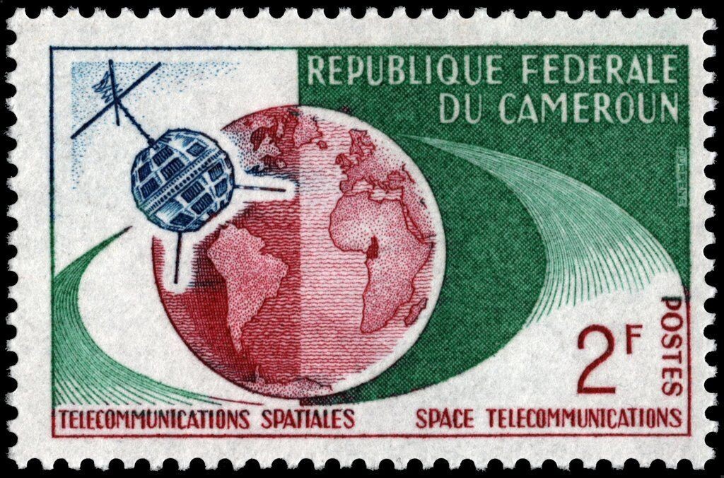 Francobollo - Camerun - Prima TV remota Telstar - 2 F - 1963 - Usato