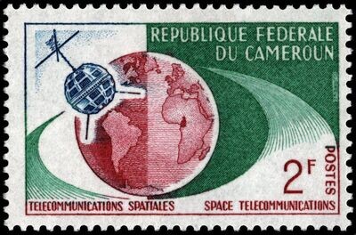 Francobollo - Camerun - Prima TV remota Telstar - 2 F - 1963 - Usato