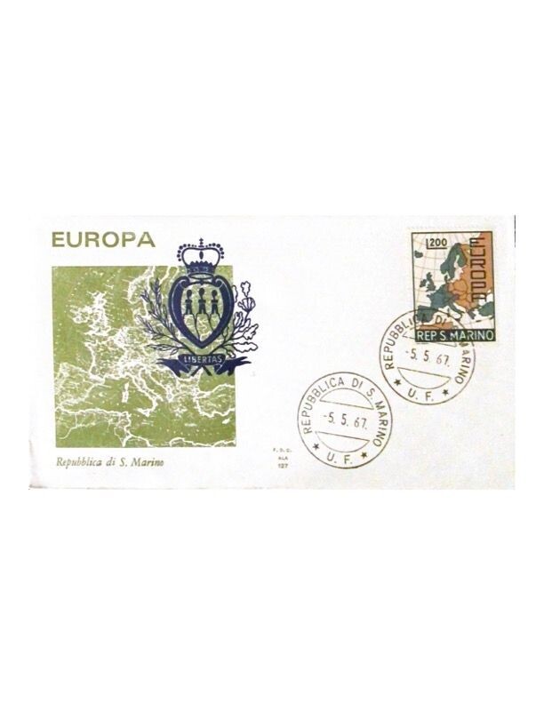 FDC Rep. San Marino - Europa FDC ALA 127 - 200 L - 1967