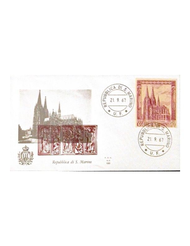 FDC Rep. San Marino - Cattedrali FDC ALA 130 - 170 L - 1967