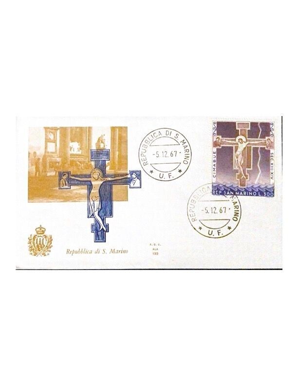 FDC Rep. San Marino - Cimabue FDC ALA 133 - 300 L - 1967