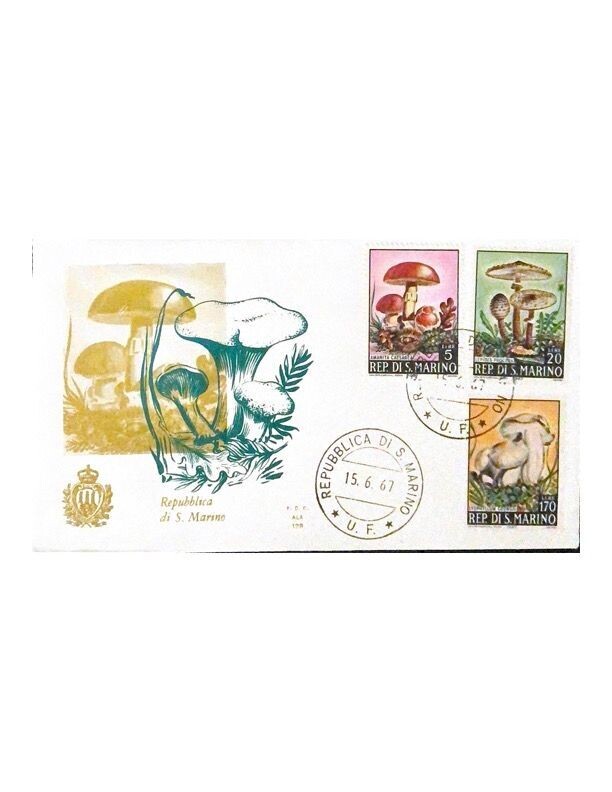 FDC Rep. San Marino - Funghi FDC ALA 129 - 5+20+170 L - 1967 -