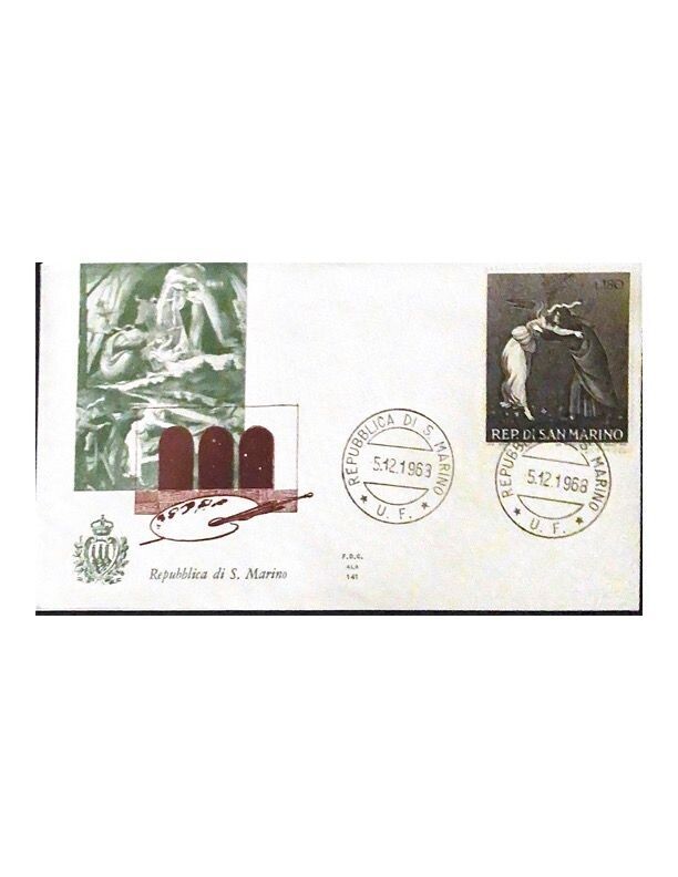 FDC Rep. San Marino - Natale FCD ALA 141 - 180 L - 1968