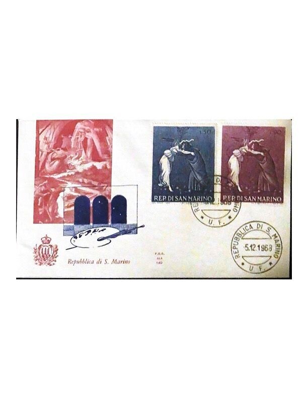 FDC Rep. San Marino - Natale FCD ALA 140 - 50+90 L - 1968