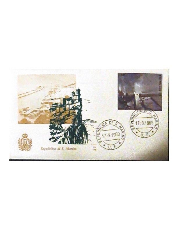 FDC Rep. San Marino - Esposizione San Marino riccione FCD ALA 149 - 200 L - 1969
