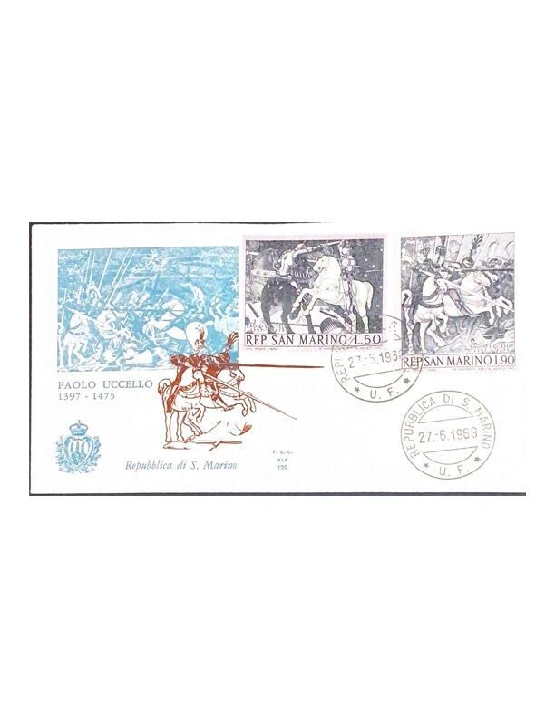 FDC Rep. San Marino - Paolo Uccello FCD ALA 139 - 50+90 L - 1968
