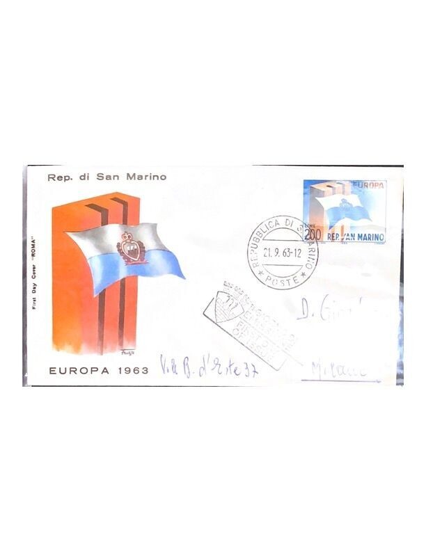 FDC Rep. San Marino - Europa - 200 L - 1963