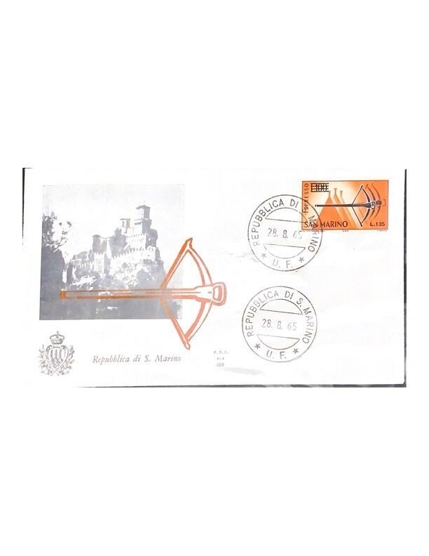 FDC Rep. San Marino - Espresso (balestra) FDC ALA 109 - 135 L - 1965