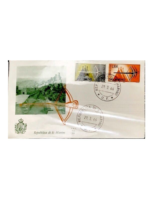 FDC Rep. San Marino - Espresso (balestra) FDC ALA 115 - 80 L - 1966