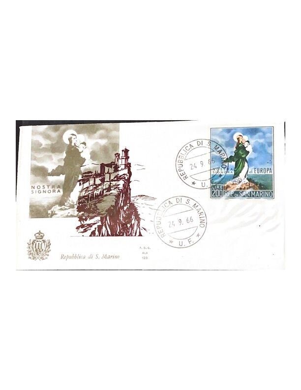 FDC Rep. San Marino - Europa C.E.P.T. FDC ALA 123 - 200 L - 1966