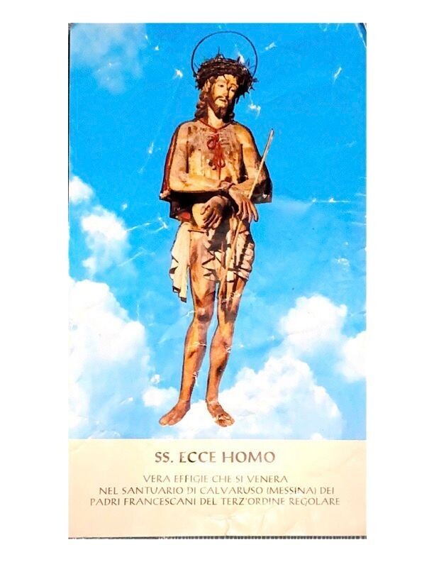 Santino da collezione  - SS. Ecce Homo/sul retro preghiera-Usato