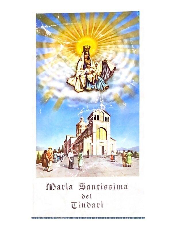 Santino da collezione  - Maria Santissima del Tindari + preghiera-Usato