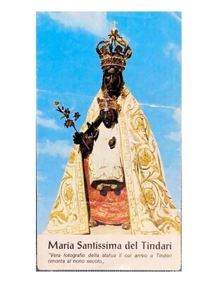 Santino da collezione - Maria Santissima del Tindari statua + preghiera-Usato