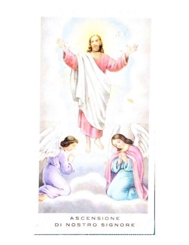 Santino da collezione  - Ascensione di Nostro Signore + preghiera-Usato