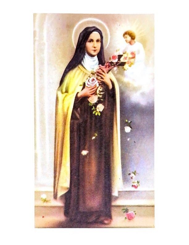 Santino da collezione  - Santa Teresa del bambin Gesù con preghiera-Usato