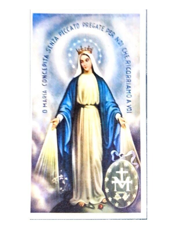Santino da collezione  - Vergine immacolata della medaglia miracolosa-Usato