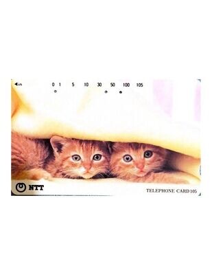 carte telefoniche - Gatti soggetto 1 -Giappone 105 U NTT -Usata
