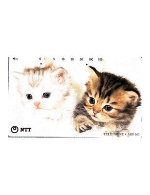 carte telefoniche - Gatti soggetto 6 -Giappone 105 U NTT -Usata