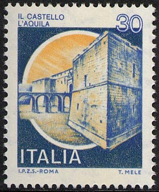 Francobollo Usato Rep. Italiana 1981 30 Lire Castello dell'Aquila