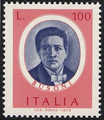 Francobollo Usato Rep. Italiana 1975 UOMINI ILLUSTRI: BENVENUTO BUSONI