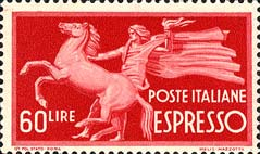 Francobollo Usato Rep. Italiana 1947 SERIE DEMOCRATICA: ESPRESSI 60 Lire