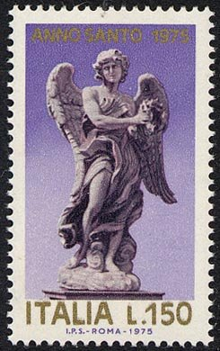 Francobollo Usato Rep. Italiana 1975 ANNO SANTO '75 150 Lire