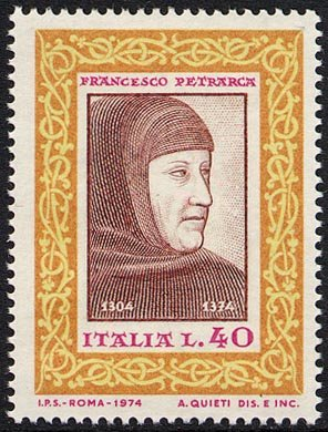 Francobollo Usato Rep. Italiana 1974 6^ CENTENARIO DELLA MORTE DI FRANCESCO PETRARCA 40 Lire Francobollo Usato Rep. Italiana 1974 6^ CENTENARIO DELLA MORTE DI FRANCESCO PETRARCA 40 Lire