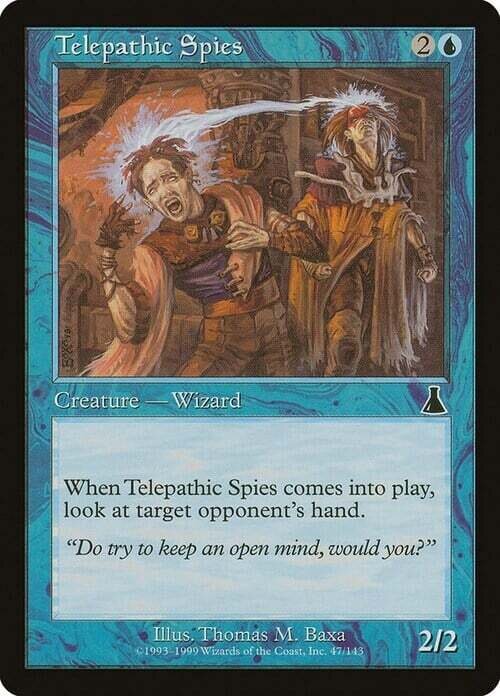 Carta MTG-Spie telepatiche-Destino di Urza-EN-EX-Common