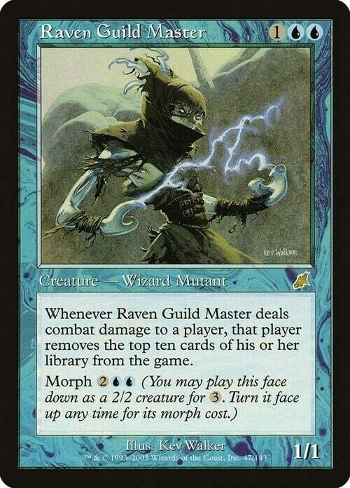 Carta MTG-Maestro della Gilda del Corvo-Flagello-EN-EX-Rare