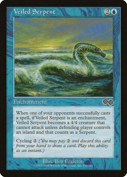 Carta MTG-Serpente Velato-Saga di Urza-ITA-EX-Common
