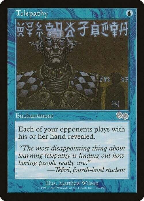 Carta MTG-Telepatia-Saga di Urza-ITA-EX-Uncommon