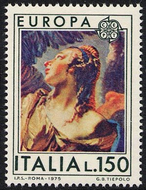 Francobollo Usato Rep. Italiana 1975 EUROPA UNITA: 20^ EMISSIONE 150 Lire