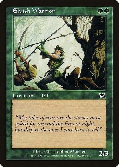 Carta MTG-Guerriero Elfico-Assalto-ITA-Played-Common