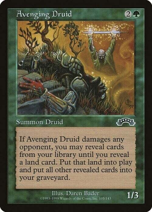 Carta MTG-Druido Vendicatore-Esodo-ITA-EX-Common