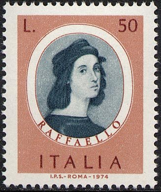 Francobollo Usato Rep. Italiana 1974 UOMINI ILLUSTRI: 2^ EM. SANZIO