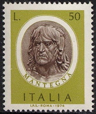 Francobollo Usato Rep. Italiana 1974 UOMINI ILLUSTRI: 2^ EM. MANTEGNA