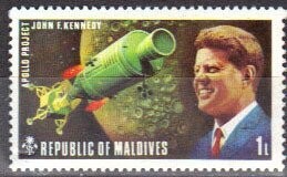 Francobollo Nuovo Maldive 1974 Apollo Spacecraft, John F. Kennedy