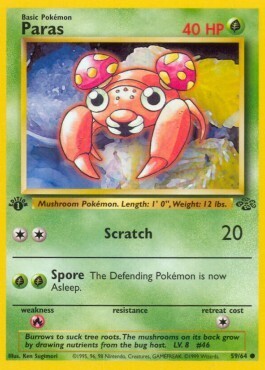 Carta pokemon Paras (JU 59)-Jungle-C - lingua ITA-condizione PO