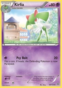 Carta pokemon Kirlia (PLS 60)-Uragano Plasma-U - lingua ITA-condizione EX Carta pokemon Kirlia (PLS 60)-Uragano Plasma-U - lingua ITA-condizione EX