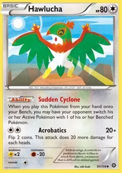 Carta pokemon Hawlucha (STS 97)-Steam Siege-U - lingua ITA-condizione EX Carta pokemon Hawlucha (STS 97)-Steam Siege-U - lingua ITA-condizione EX