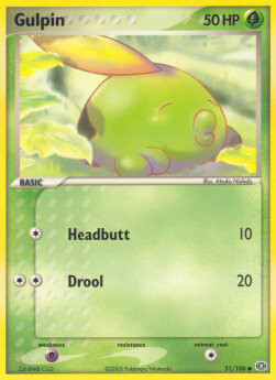 Carta pokemon Gulpin (EM 51)-EX Smeraldo-C - lingua ITA-condizione EX