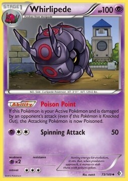 Carta pokemon Whirlipede (BCR 73)-Confini Varcati-U - lingua ITA-condizione EX