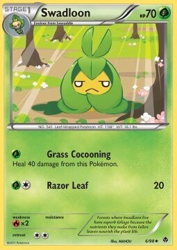 Carta pokemon Swadloon (EPO 6)-Nuove Forze-U - lingua ITA-condizione EX Carta pokemon Swadloon (EPO 6)-Nuove Forze-U - lingua ITA-condizione EX