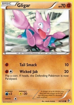 Carta pokemon Gligar (BCR 80)-Confini Varcati-C - lingua ITA-condizione EX