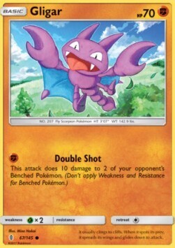 Carta pokemon Gligar (GRI 67)-Guardiani Nascenti-C - lingua ITA-condizione NM