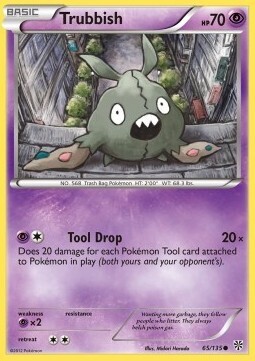 Carta pokemon Trubbish (PLS 65)-Uragano Plasma-C - lingua ITA-condizione EX