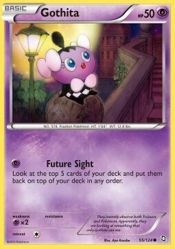 Carta pokemon Gothita (DRX 55)-Stirpe dei Draghi-C - lingua ITA-condizione EX
