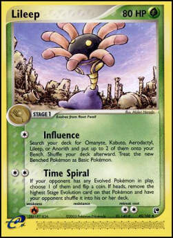 Carta pokemon Lileep (Influence) (SS 42)-EX Tempesta di Sabbia-U - lingua ITA-condizione EX