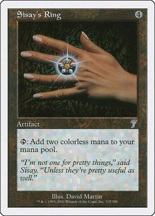 Carta MTG-Anello di Sisay-Settima Edizione-ITA-Poor-Uncommon