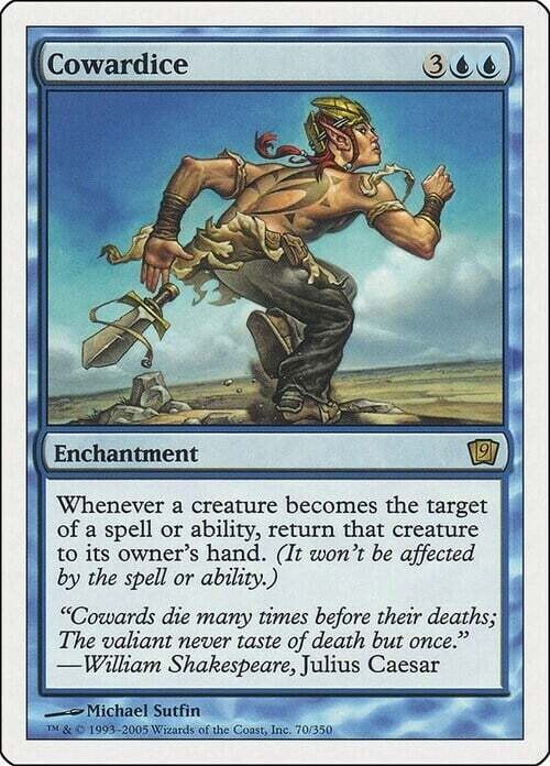 Carta MTG-Codardia-Nona Edizione-ITA-LP-Rare